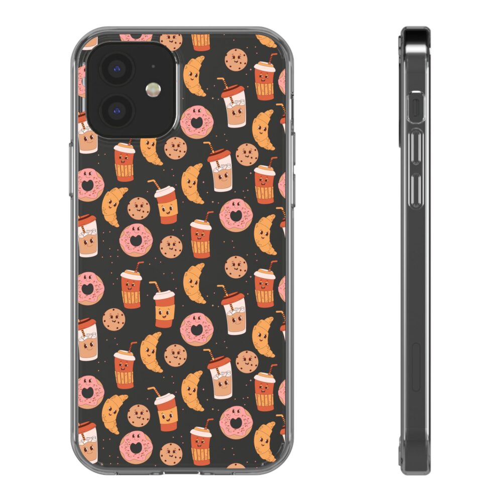 Cute Foodie Clear Phone Case for iphone 11,12,13,14,15 and more