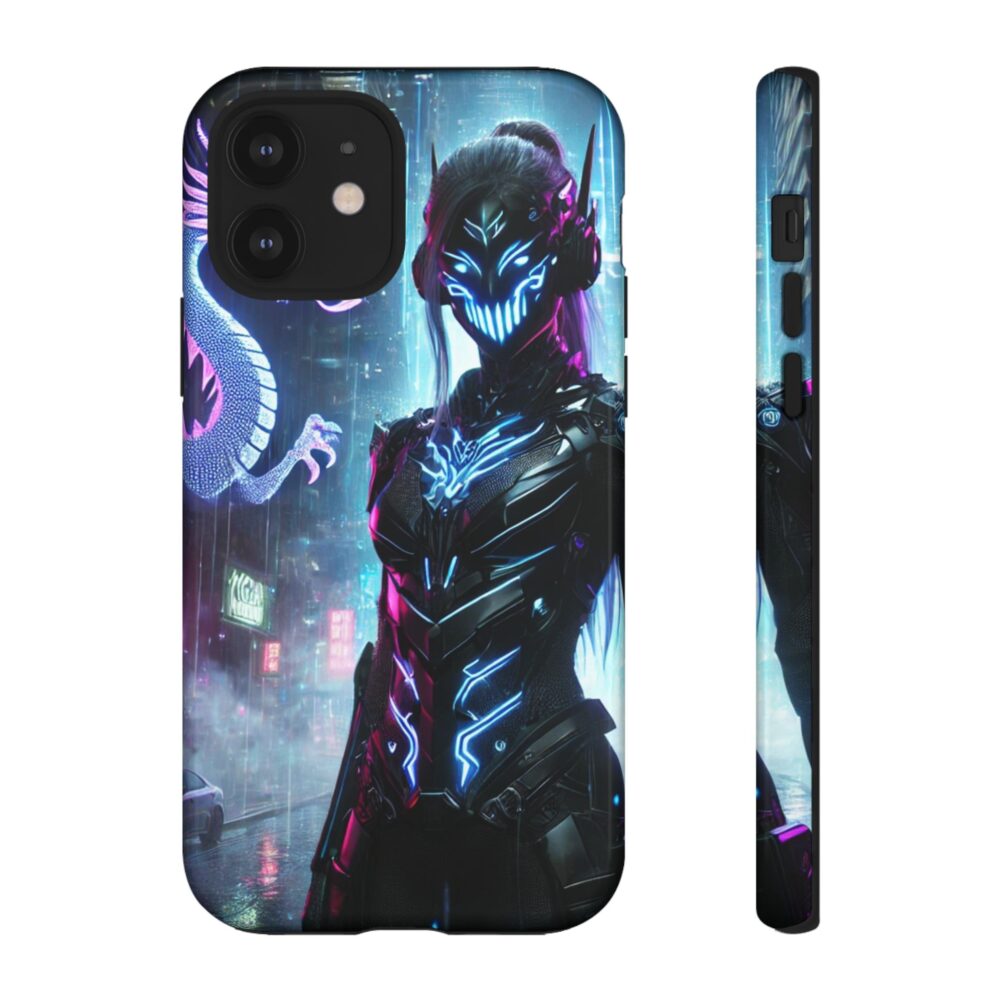 Neon Cyberpunk Phone Case - Tough Cases with Futuristic Design