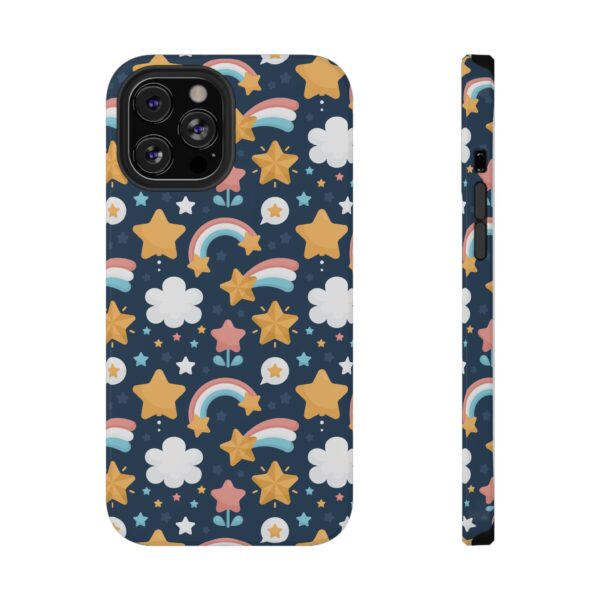 Colorful Star and Rainbow Impact-Resistant Phone Case | Cute Galaxy Phone Cover, Kids Gift, Durable Protection, Fun Design, Everyday Use