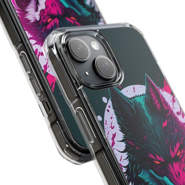 Vibrant Wolf Phone Case, Magnetic Clear Impact Case, Animal Lover Gift, Trendy Phone Accessory, Unique Tech Protection