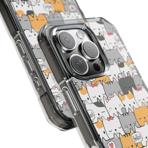 Cute Cat-Themed Phone Case, Magnetic Clear Impact Case, Animal Lover Gift, Pet Mom Accessory, Unique Phone Cover, Fun Cat Design