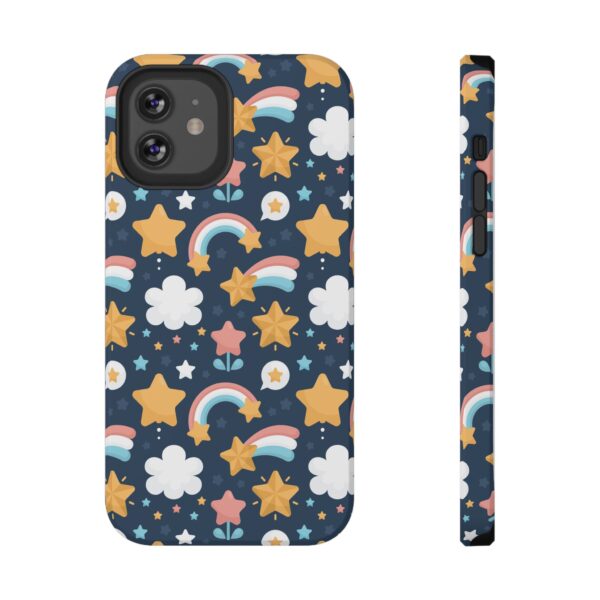Colorful Star and Rainbow Impact-Resistant Phone Case | Cute Galaxy Phone Cover, Kids Gift, Durable Protection, Fun Design, Everyday Use