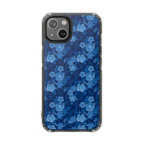 Magnetic Clear Phone Cases, Floral Design, Chic Phone Cover, Gift for Her, Tech Accessories, Flower Patterned Case
