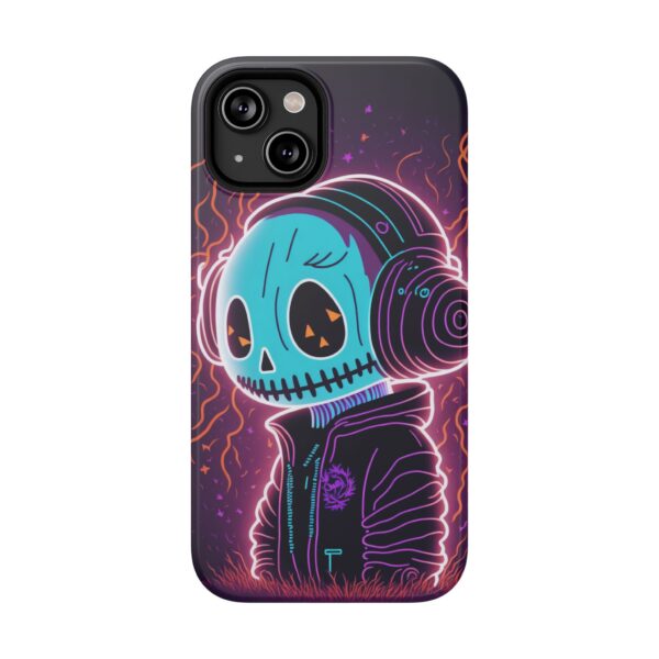 Vibrant Skull Headphones Phone Case, Skull Phone Cover, Halloween Gift, Unique Phone Accessory, Trendy Tech Protector