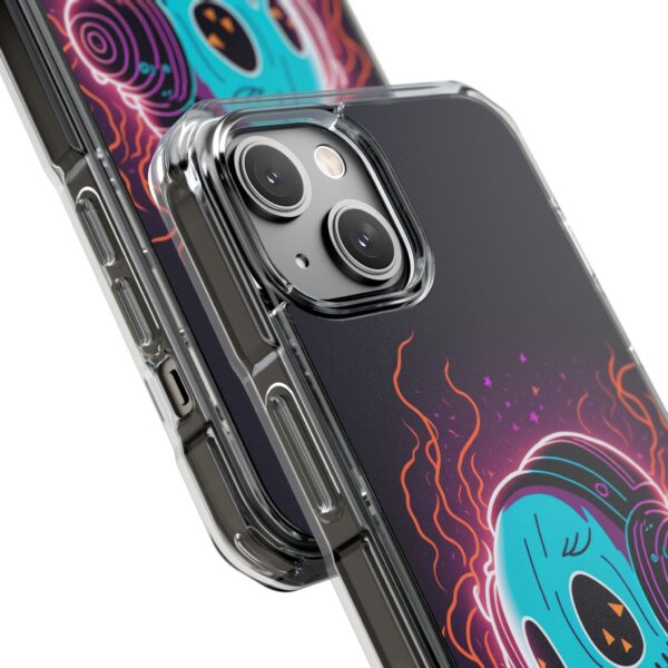 Vibrant Skeleton Phone Case - Magnetic Clear Impact Cases, Unique Phone Cover, Halloween Gift, Trendy Accessory, Skull Design