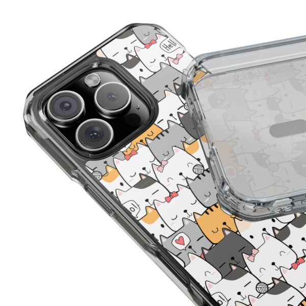 Cute Cat-Themed Phone Case, Magnetic Clear Impact Case, Animal Lover Gift, Pet Mom Accessory, Unique Phone Cover, Fun Cat Design