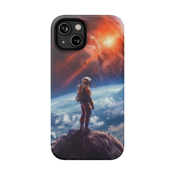 Cosmic Space Explorer iPhone Case, Impact-Resistant Phone Cover, Astronaut Design, Galaxy Vibe, Gift for Space Lovers