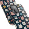 Cute Cat Print Phone Case, Impact-Resistant iPhone Cover for Cat Lovers, Pet Themed Gift, Birthday, Everyday Use, Fun Accessories