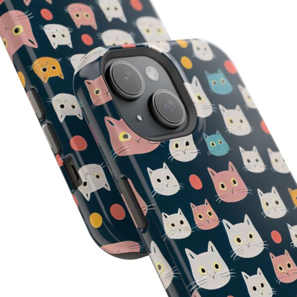 Cute Cat Print Phone Case, Impact-Resistant iPhone Cover for Cat Lovers, Pet Themed Gift, Birthday, Everyday Use, Fun Accessories