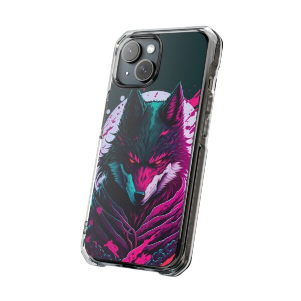 Vibrant Wolf Phone Case, Magnetic Clear Impact Case, Animal Lover Gift, Trendy Phone Accessory, Unique Tech Protection