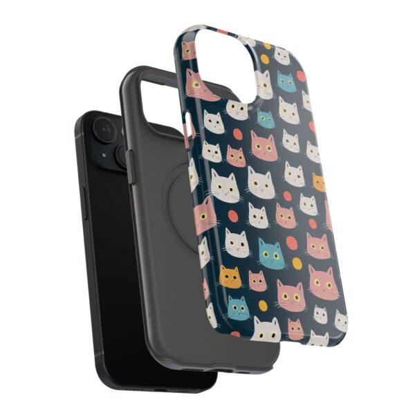 Cute Cat Print Phone Case, Impact-Resistant iPhone Cover for Cat Lovers, Pet Themed Gift, Birthday, Everyday Use, Fun Accessories