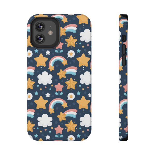 Colorful Star and Rainbow Impact-Resistant Phone Case | Cute Galaxy Phone Cover, Kids Gift, Durable Protection, Fun Design, Everyday Use