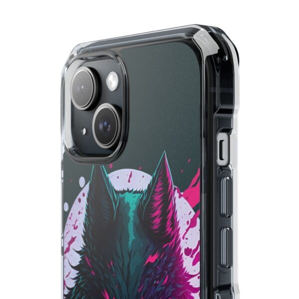 Vibrant Wolf Phone Case, Magnetic Clear Impact Case, Animal Lover Gift, Trendy Phone Accessory, Unique Tech Protection