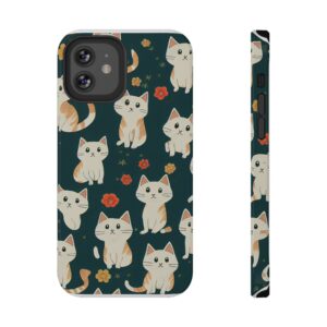 Cute Cat Pattern Phone Cases, Durable Kitty Phone Cover, Pet Lover Gift, Impact-Resistant Case, Cute Cat Accessories