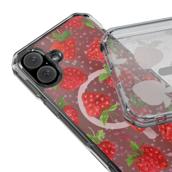 Strawberry Magnetic Phone Case | Clear Impact Cases, Cute Phone Accessories, Gift for Her, Trendy Tech, Summer Vibes, Stylish Protection