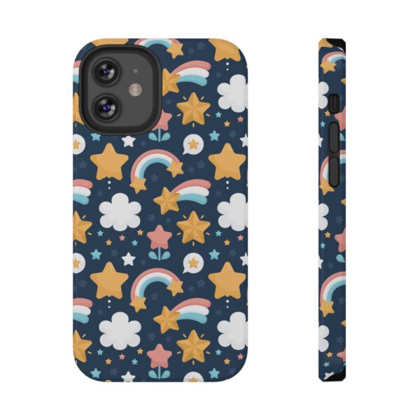 Colorful Star and Rainbow Impact-Resistant Phone Case | Cute Galaxy Phone Cover, Kids Gift, Durable Protection, Fun Design, Everyday Use