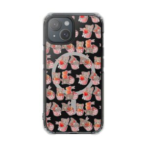 Cute Kawaii Otter Magnetic Clear Impact Cases, Fun Phone Accessories, Gift for Animal Lovers, Protect Your Phone, Trendy Cell Phone Case