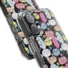 Colorful Cat Pattern Magnetic Clear Impact Cases, Cute Phone Cover, Gift for Cat Lovers, Fun Tech Accessories, Customizable Design