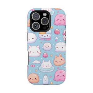 Kawaii Impact-Resistant Phone Cases, Cute Cartoon Cases, Whimsical Phone Accessories, Adorable Gift for Kids, Durable Cell Phone Covers