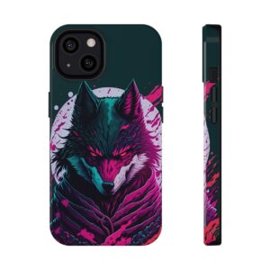 Vibrant Wolf Impact-Resistant Phone Case | Unique Phone Cover for Dog Lovers, Stylish Gift for Birthdays, Animal Inspired Tech Accessories