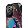Vibrant Skull Headphone Phone Case, Unique Smartphone Cover, Impact-Resistant Case,
