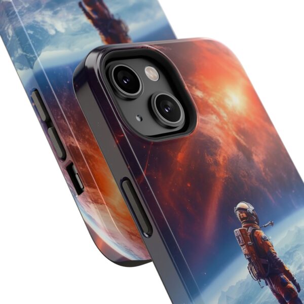 Cosmic Space Explorer iPhone Case, Impact-Resistant Phone Cover, Astronaut Design, Galaxy Vibe, Gift for Space Lovers