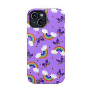 Colorful Butterfly & Rainbow Phone Case, Durable Shockproof Case, Cute Phone Cover for Kids and Teens, Gift for Birthdays, Colorful Designs