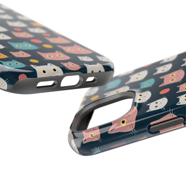 Cute Cat Print Phone Case, Impact-Resistant iPhone Cover for Cat Lovers, Pet Themed Gift, Birthday, Everyday Use, Fun Accessories