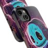 Vibrant Skull Headphones Phone Case, Skull Phone Cover, Halloween Gift, Unique Phone Accessory, Trendy Tech Protector