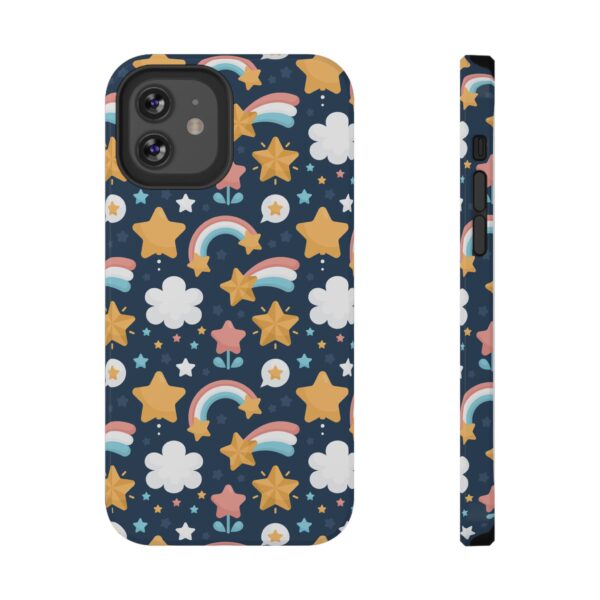 Colorful Star and Rainbow Impact-Resistant Phone Case | Cute Galaxy Phone Cover, Kids Gift, Durable Protection, Fun Design, Everyday Use
