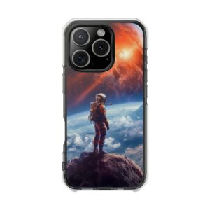 Cosmic Astronaut Phone Case - Protective Clear Case, Gift for Space Lovers, Galaxy Protective Cover, Adventure Phone Accessory