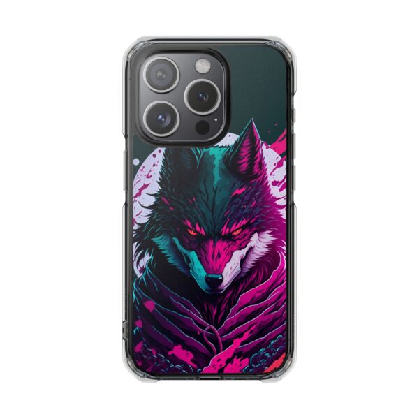 Vibrant Wolf Phone Case, Magnetic Clear Impact Case, Animal Lover Gift, Trendy Phone Accessory, Unique Tech Protection
