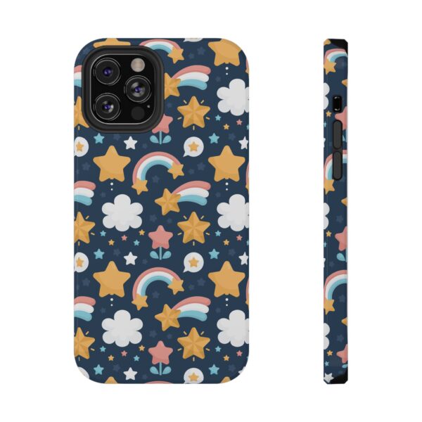 Colorful Star and Rainbow Impact-Resistant Phone Case | Cute Galaxy Phone Cover, Kids Gift, Durable Protection, Fun Design, Everyday Use