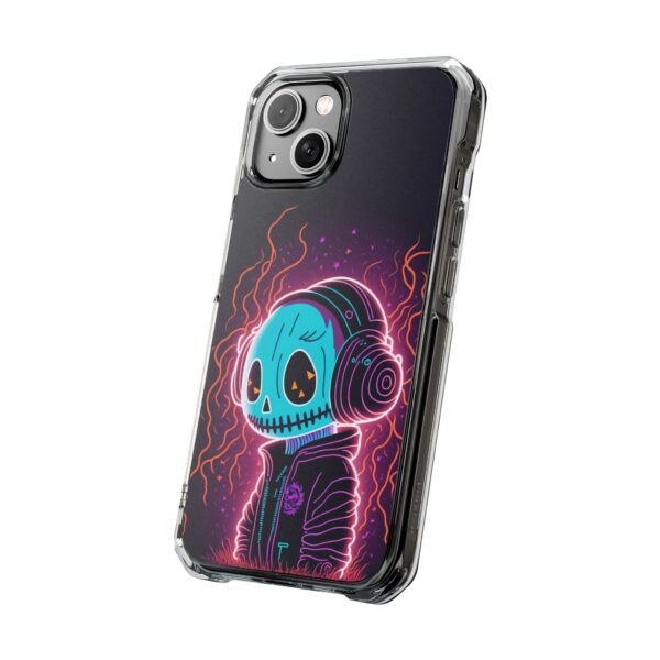 Vibrant Skeleton Phone Case - Magnetic Clear Impact Cases, Unique Phone Cover, Halloween Gift, Trendy Accessory, Skull Design
