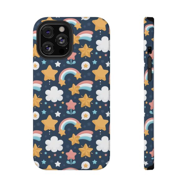 Colorful Star and Rainbow Impact-Resistant Phone Case | Cute Galaxy Phone Cover, Kids Gift, Durable Protection, Fun Design, Everyday Use