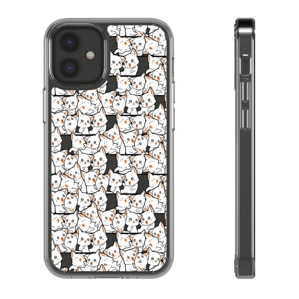 Cute Cat Clear Phone Case for iphone 11,12,13,14,15 and more