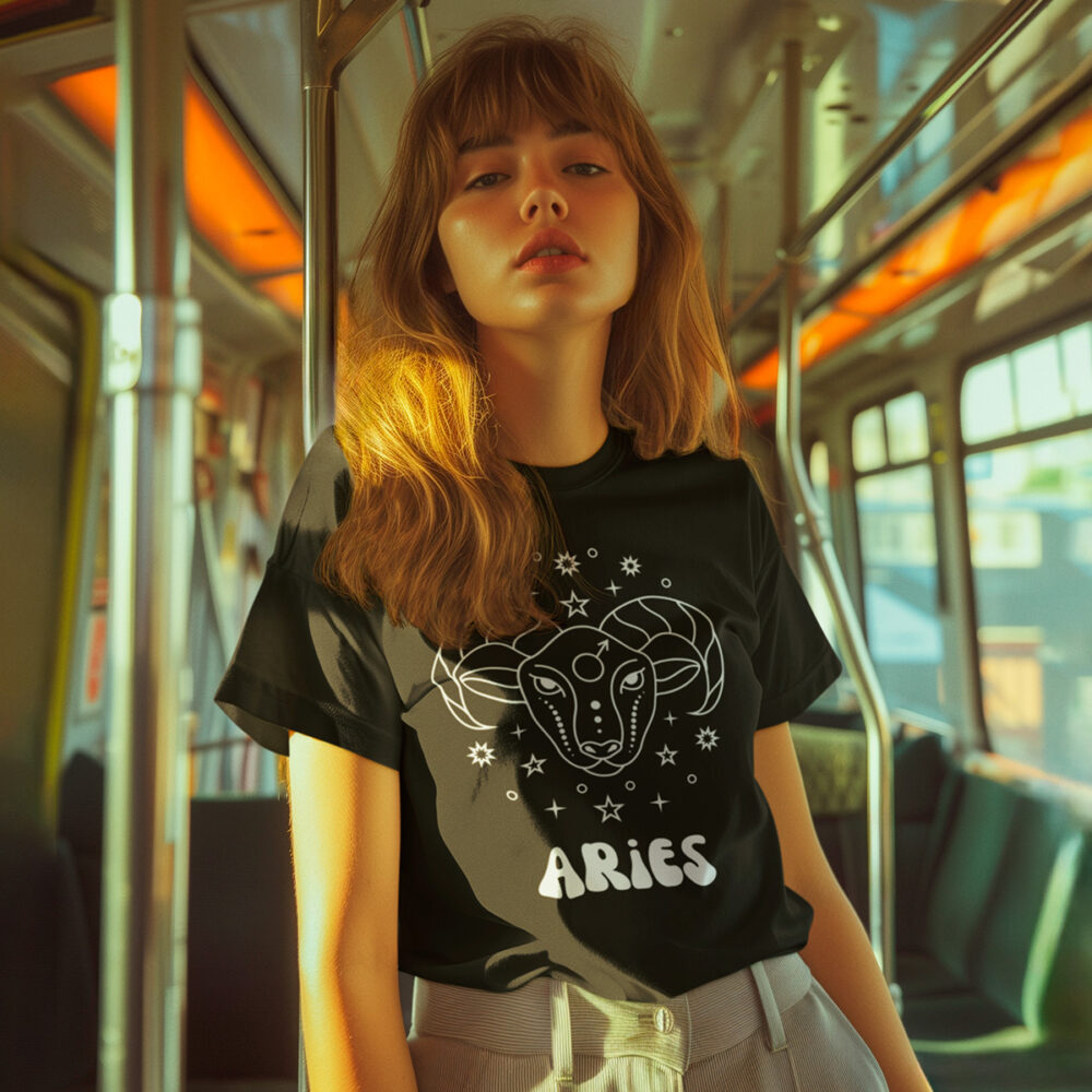 cute aries t-shirt for women's