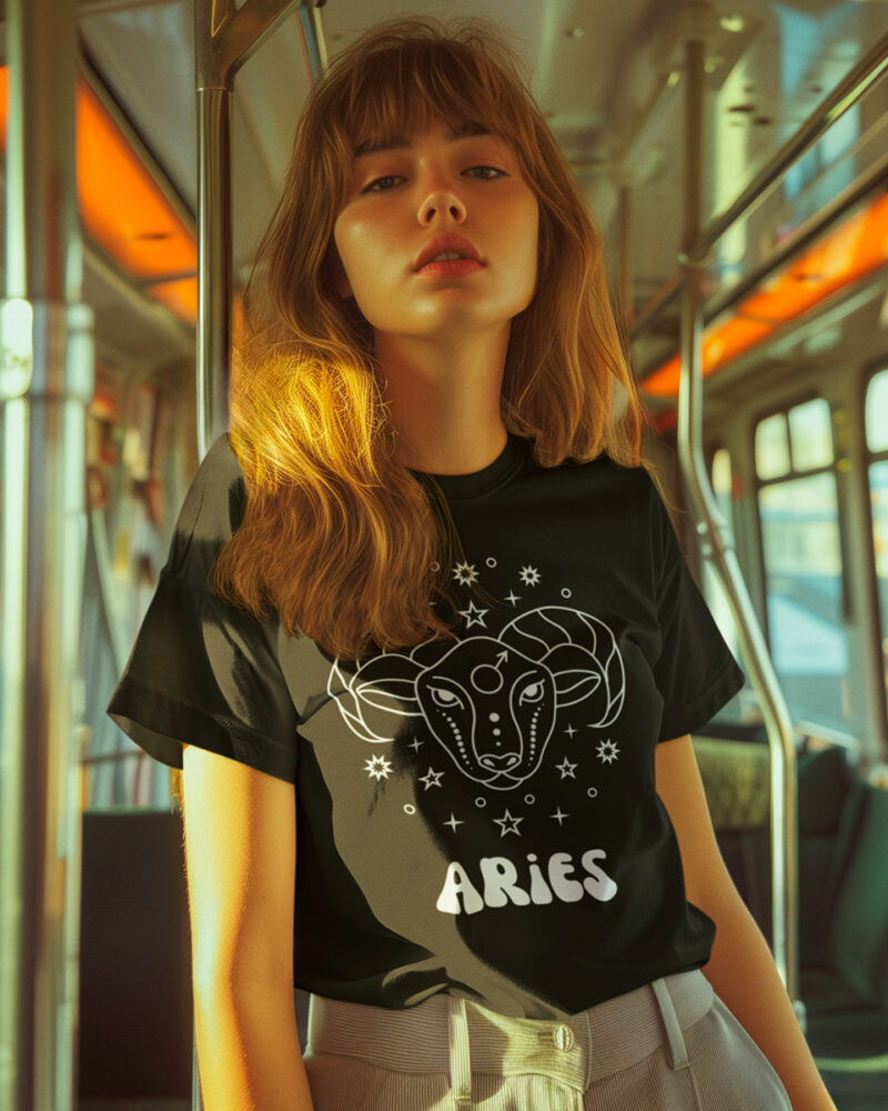 cute aries t-shirt for women's